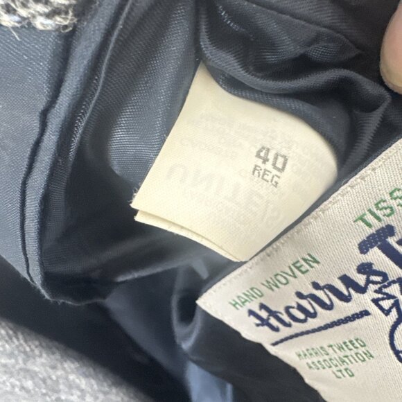 Harris Tweed Men's 40 Gray Blue  Scottish Wool Blazer Sports Jacket Moores - Picture 8 of 9